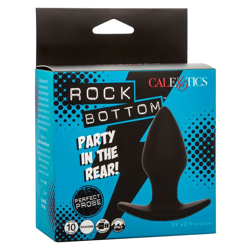 CALEXOTICS - ROCK BOTTOM PERFECT PLUG ANAL 10 VIBRACIONES SILICONA NEGRO - Nuvica