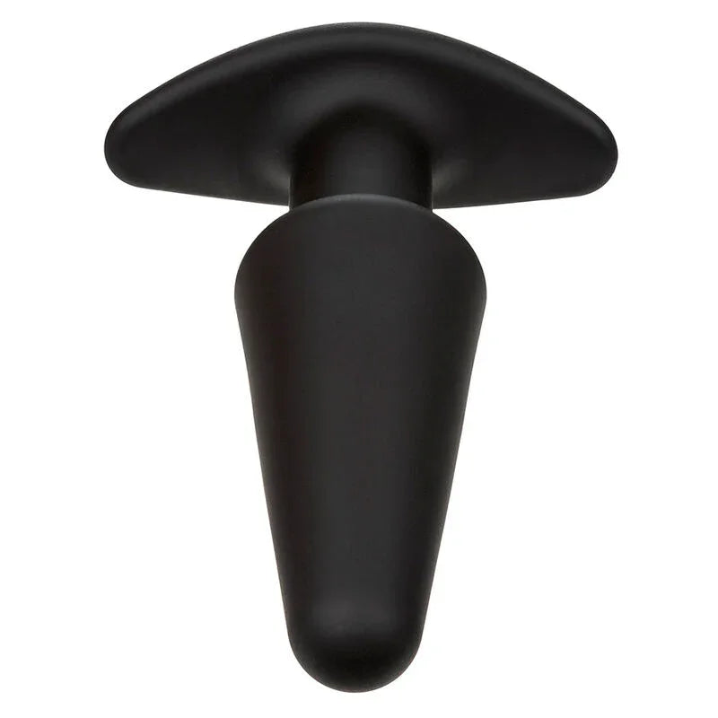 CALEXOTICS - ROCK BOTTOM PLUG ANAL CÓNICO 10 VIBRACIONES SILICONA NEGRO - Nuvica