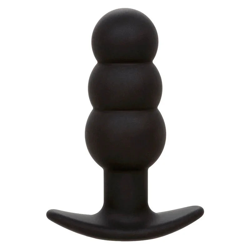 CALEXOTICS - ROCK BOTTOM PLUG ANAL CON CUENTAS 10 VIBRACIONES SILICONA NEGRO - Nuvica