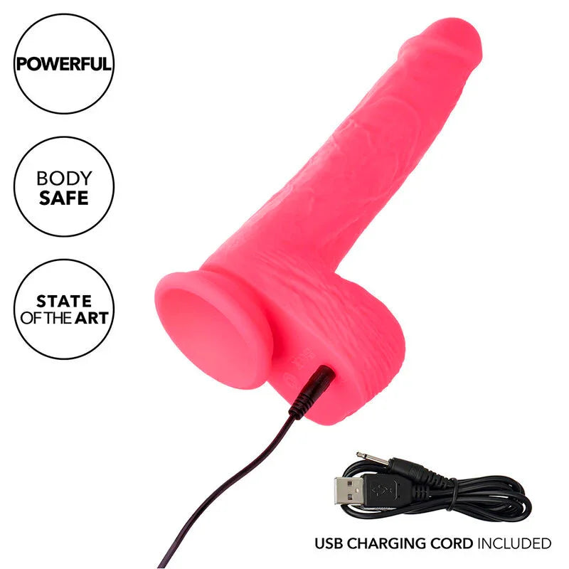 CALEXOTICS - STUDS VIBRADOR REALÍSTICO 10 VIBRACIONES Y ROSA - Nuvica