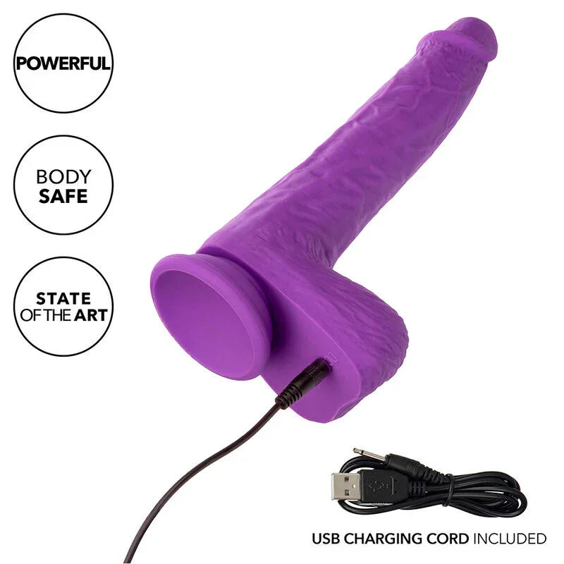 CALEXOTICS - STUDS VIBRADOR RECARGABLE Y GIRATORIO 10 VIBRACIONES VIOLETA - Nuvica