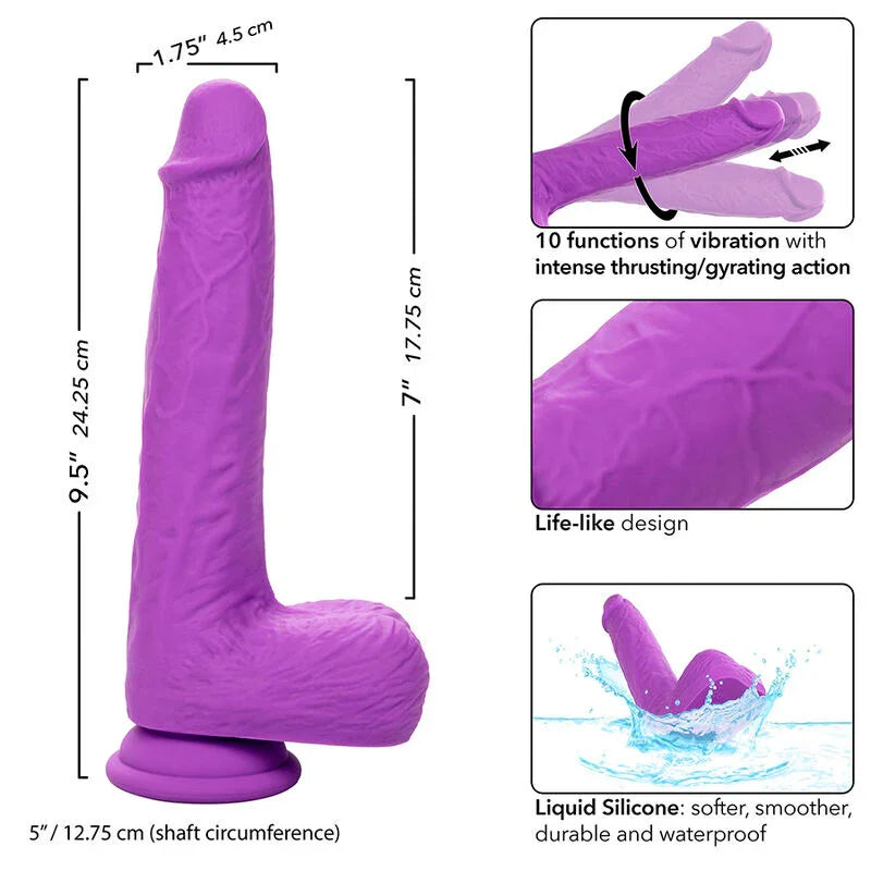 CALEXOTICS - STUDS VIBRADOR RECARGABLE Y GIRATORIO 10 VIBRACIONES VIOLETA - Nuvica