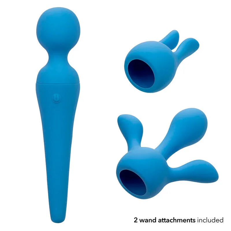 CALEXOTICS - COUTURE KIT VIBRADOR WAND 10 VIBRACIONES AZUL - Nuvica