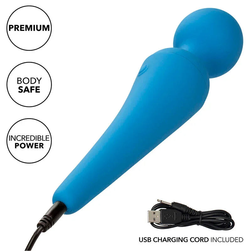 CALEXOTICS - COUTURE KIT VIBRADOR WAND 10 VIBRACIONES AZUL - Nuvica