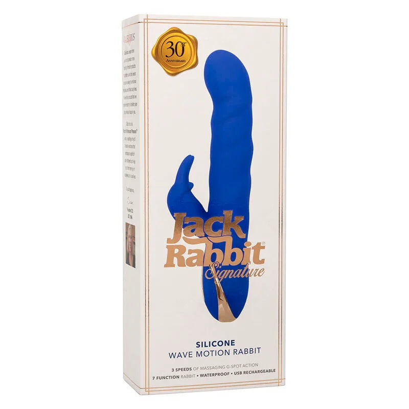 CALEXOTICS - JACK VIBRADOR RABBIT MOVIMIENTO DE ONDAS AZUL - Nuvica