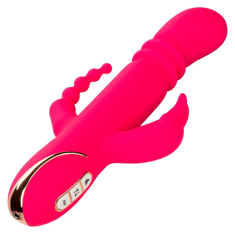 CALEXOTICS - JACK FANTASY TRIPLE VIBRADOR CALENTABLE RABBIT ROSA - Nuvica