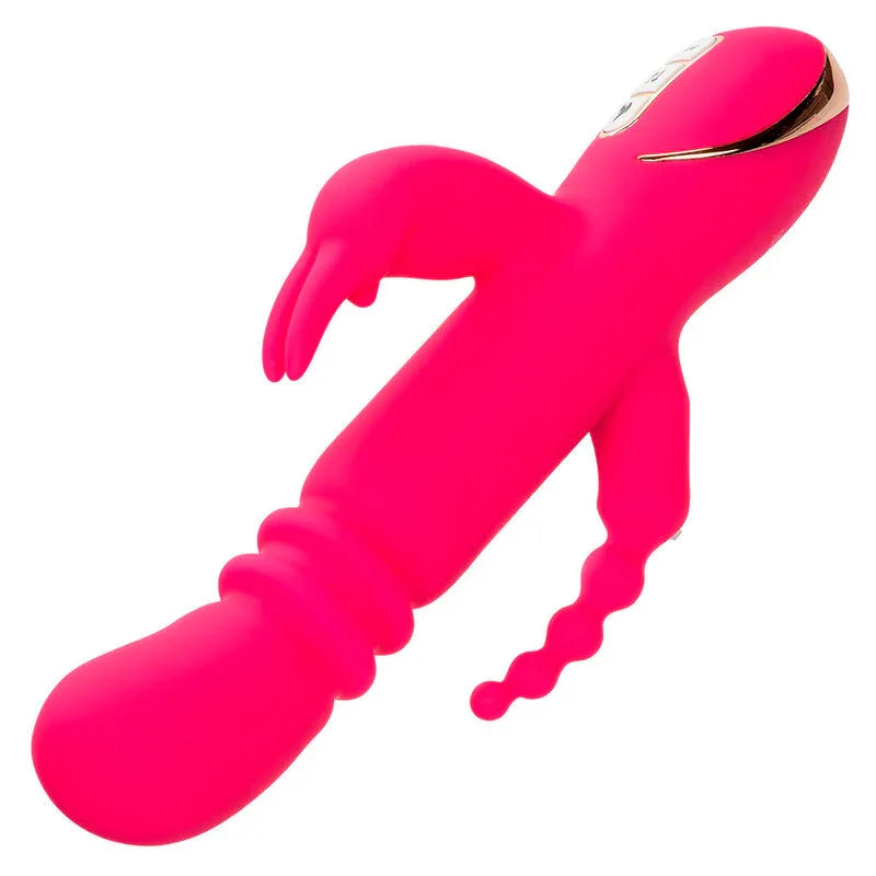 CALEXOTICS - JACK FANTASY TRIPLE VIBRADOR CALENTABLE RABBIT ROSA - Nuvica