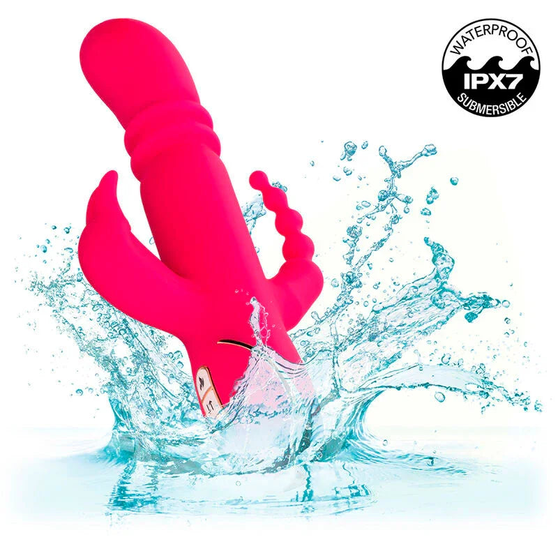 CALEXOTICS - JACK FANTASY TRIPLE VIBRADOR CALENTABLE RABBIT ROSA - Nuvica