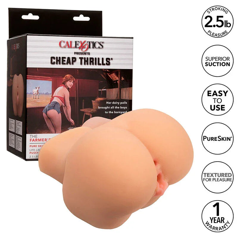 CALEXOTICS - THE FARMERS DAUGHTER DOBLE MASTURBADOR REALÍSTICO NATURAL - Nuvica