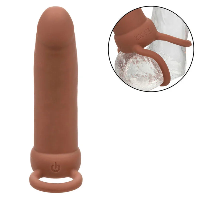 CALEXOTICS - MAXX DOBLE PENETRADOR GRUESO 10 VIBRACIONES MULATO - Nuvica