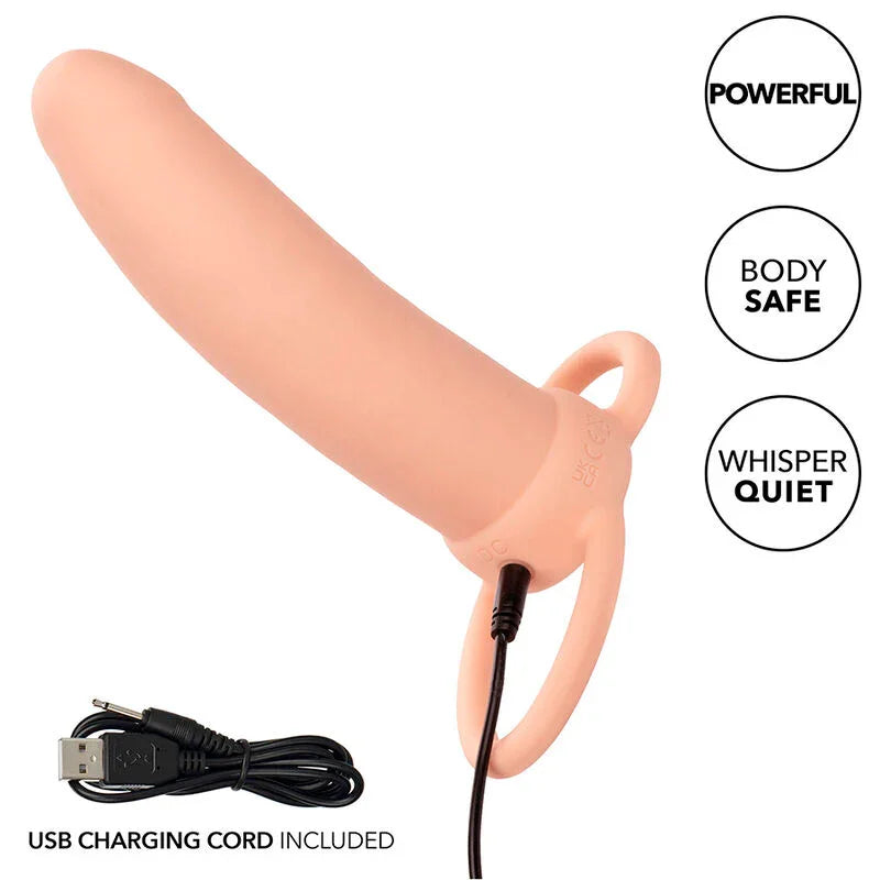 CALEXOTICS - MAXX DOBLE PENETRADOR GRUESO 10 VIBRACIONES NATURAL - Nuvica