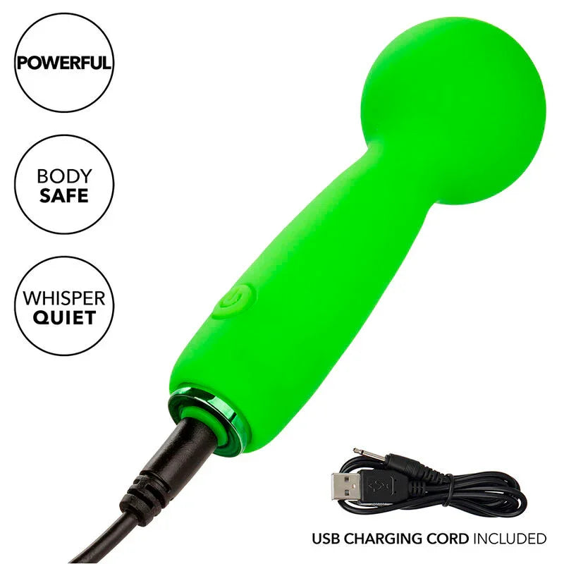 CALEXOTICS - NEON VIBES THE BUBBLY VIBE MINI MASAJEADOR 10 VIBRACIONES VERDE - Nuvica