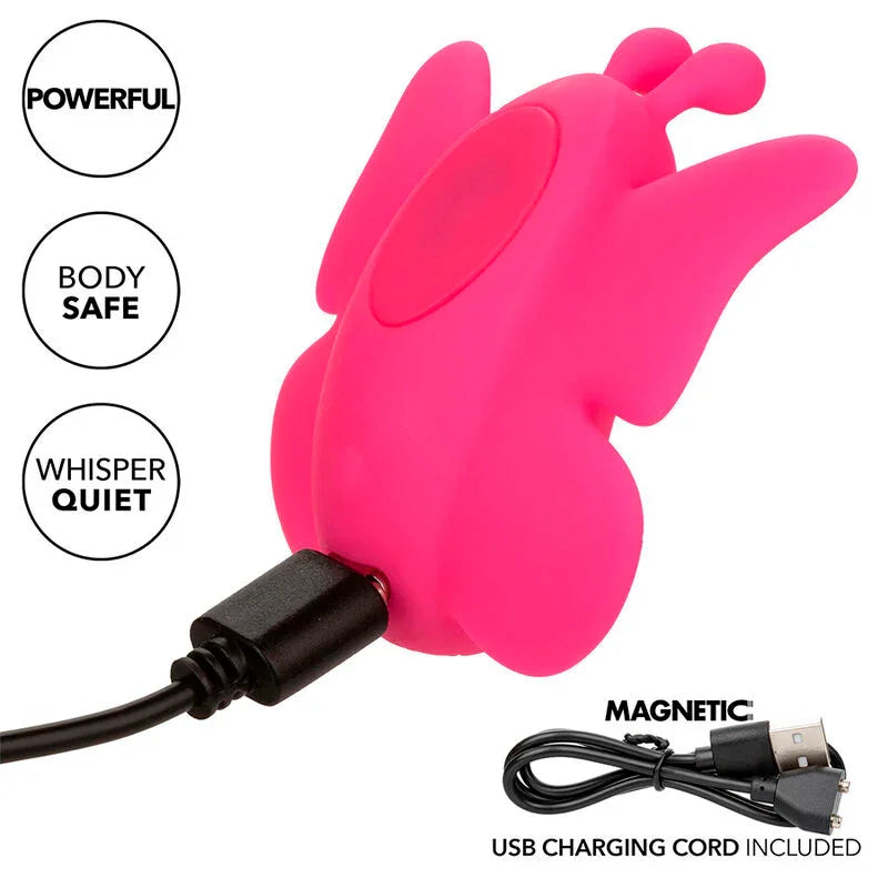 CALEXOTICS - NEON VIBES THE FLUTTER VIBE ESTIMULADOR 10 VIBRACIONES ROSA - Nuvica