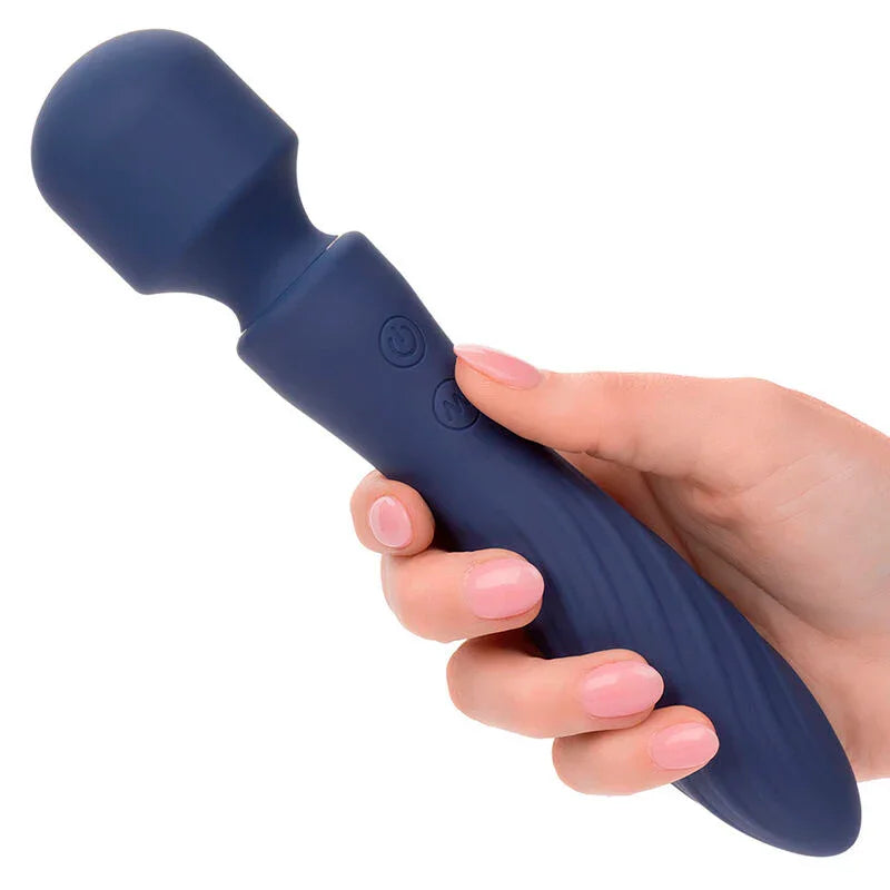 CALEXOTICS - CHARISMA MYSTIQUE MASAJEADOR DOBLE MOTOR 12 FUNCIONES 21,5 CM X 4,5 CM MORADO - Nuvica