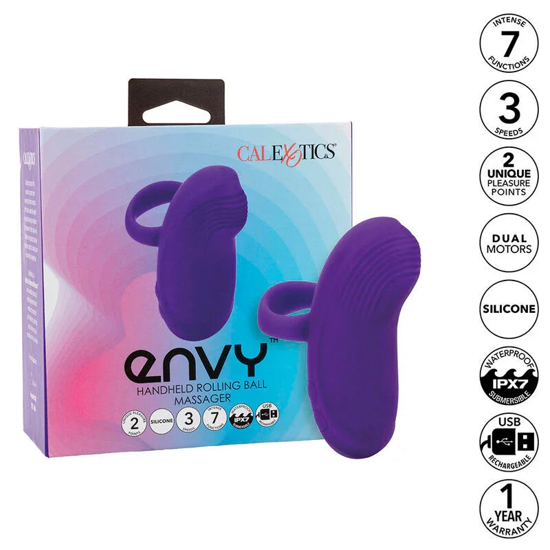 CALEXOTICS - ENVY MASAJEADOR DE BOLA RODANTE 7 VIBRACIONES MORADO - Nuvica