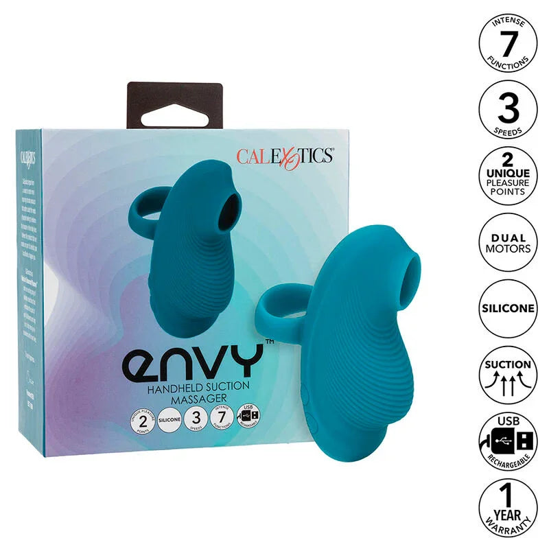 CALEXOTICS - ENVY MASAJEADOR DE BOLA RODANTE 7 VIBRACIONES AZUL - Nuvica