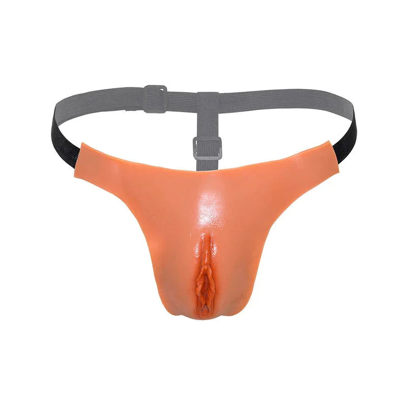 HIDDEN DESIRE - ALTER EGO TANGA VAGINA ABIERTA AJUSTABLE NATURAL - Nuvica