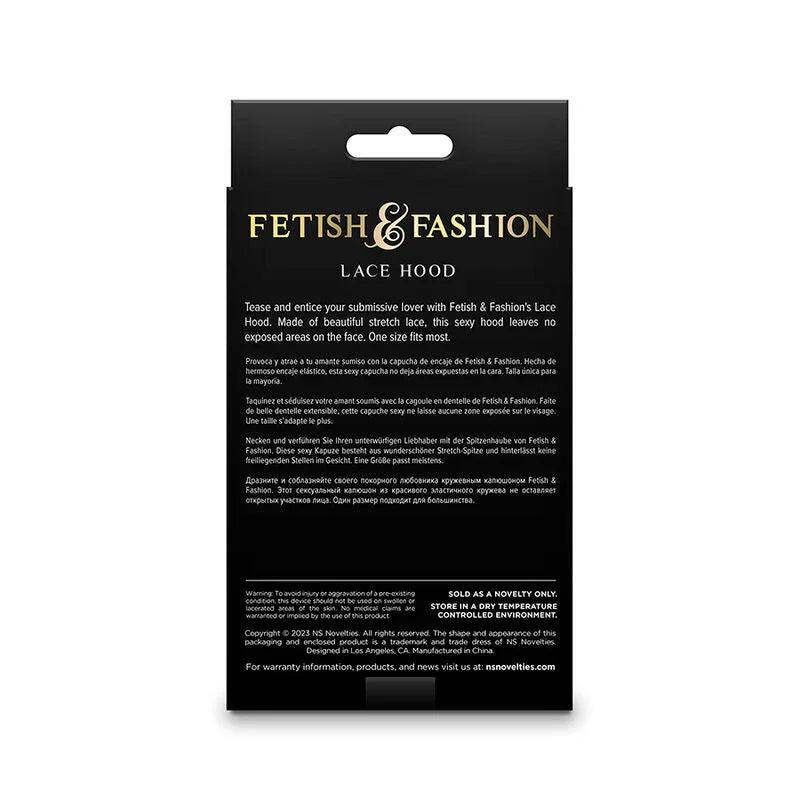 NS NOVELTIES - FETISH & FASHION PASAMONTAÑAS DE ENCAJE NEGRO - Nuvica