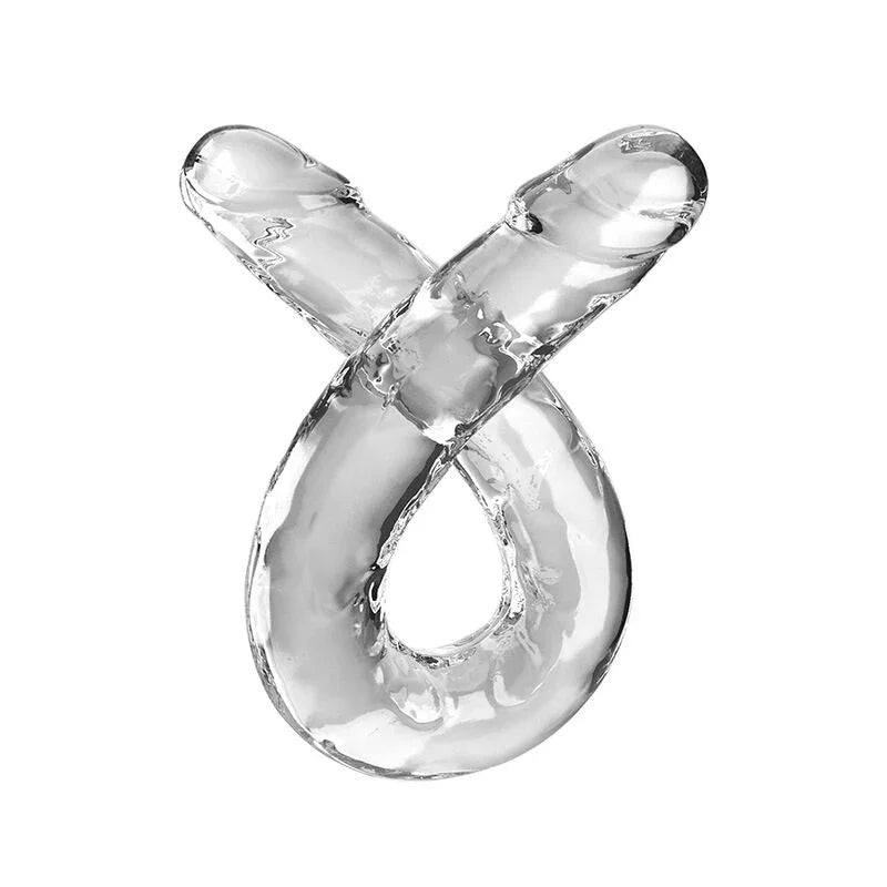 KING COCK - DOUBLE TROUBLE DILDO DOBLE 46 CM TRANSPARENTE - Nuvica