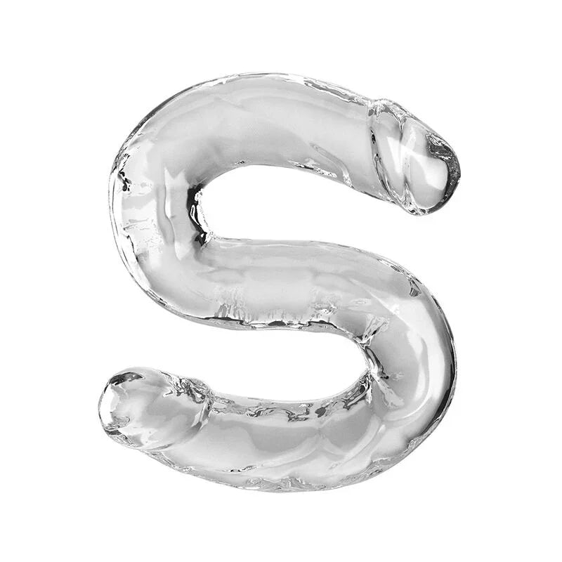 KING COCK - DOUBLE TROUBLE DILDO DOBLE 46 CM TRANSPARENTE - Nuvica