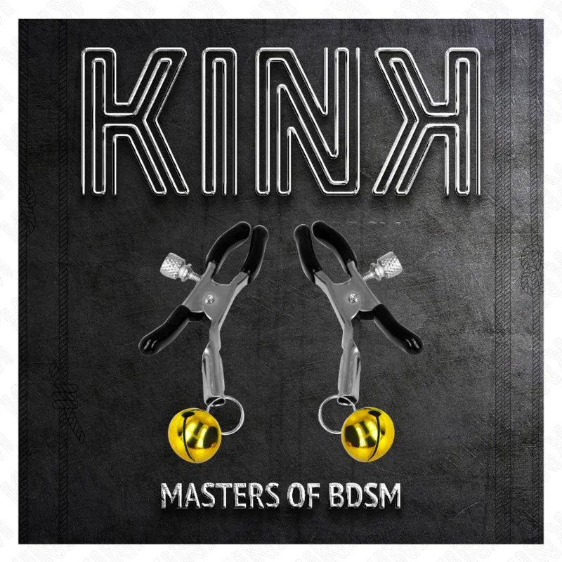 KINK - PINZAS PARA PEZONES CON CAMPANILLA DORADA 6 CM - Nuvica