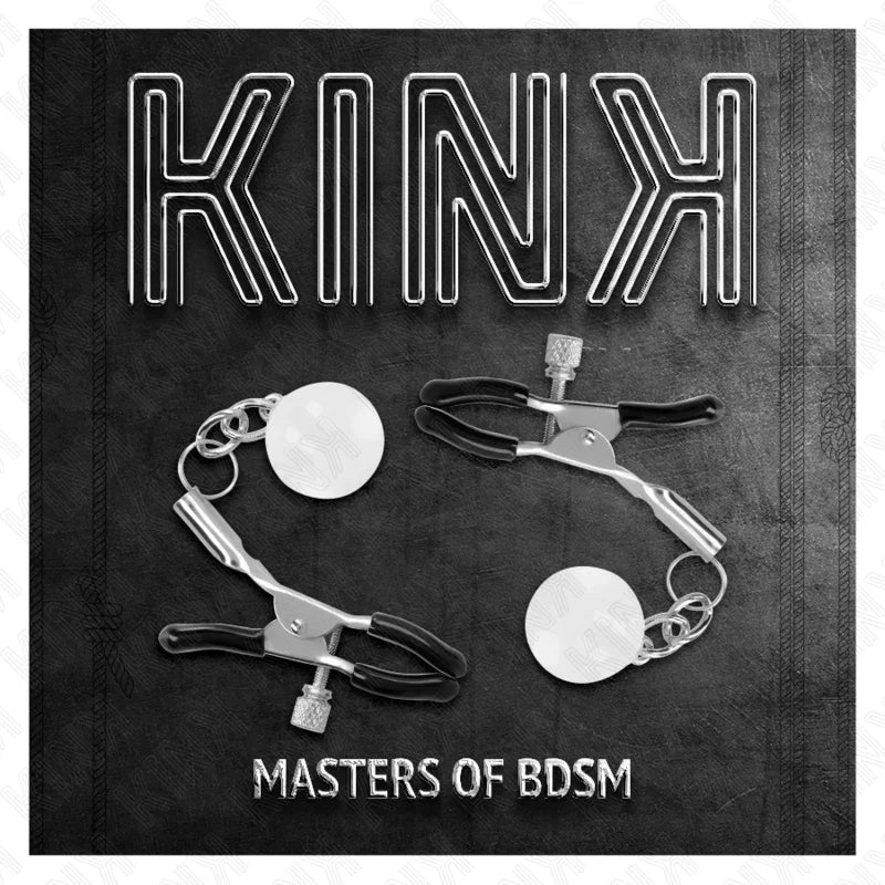 KINK - PINZAS PARA PEZONES PLATEADAS CON COLGANTE DE VIDRIO 6 CM - Nuvica