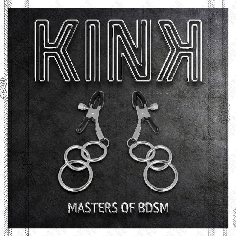 KINK - PINZAS PARA PEZONES CON 3 AROS 6 CM - Nuvica