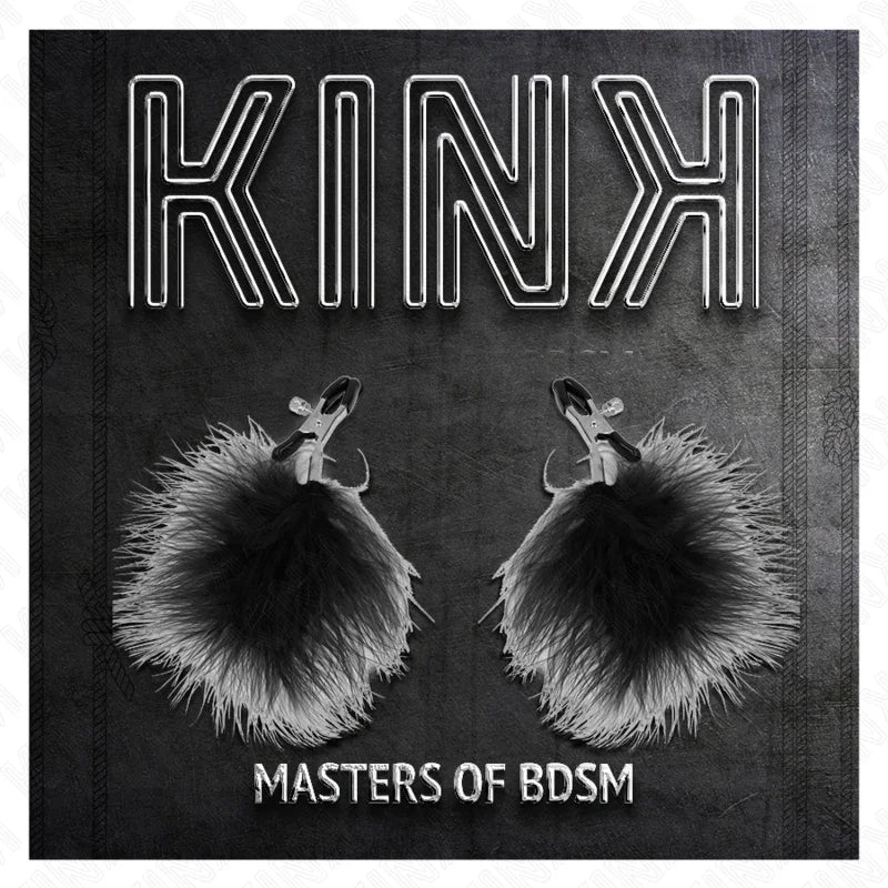 KINK - PINZAS PARA PEZONES CON PLUMA NEGRO 7 CM - Nuvica