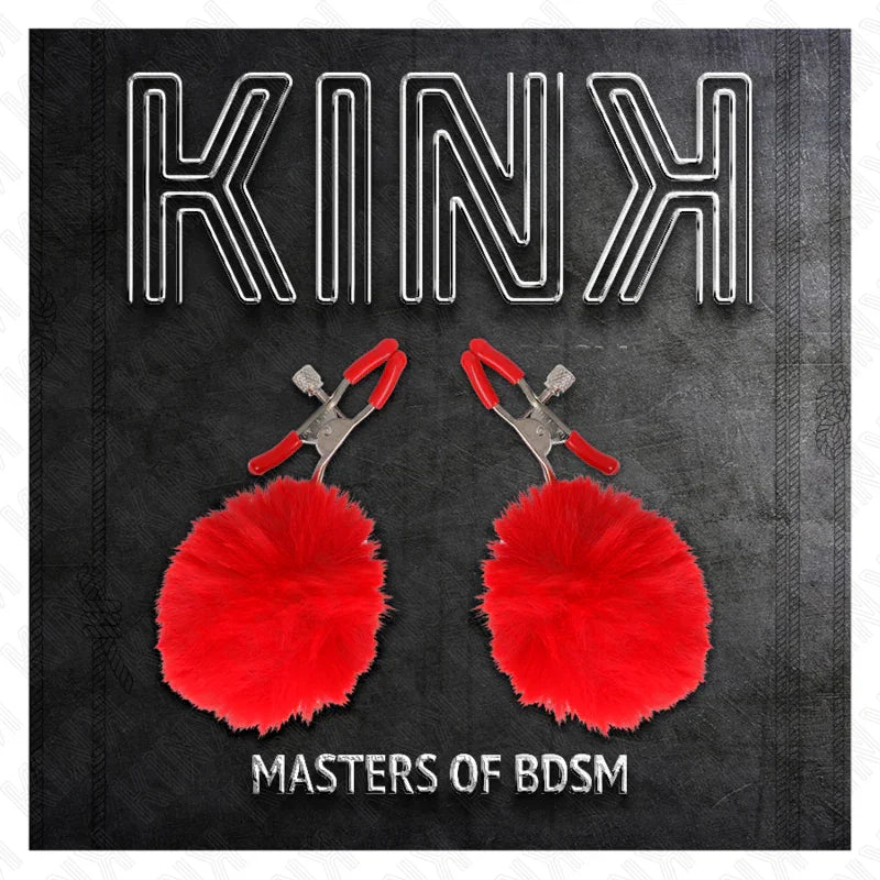 KINK - PINZAS PARA PEZONES CON POMPÓN ROJO 6 CM - Nuvica