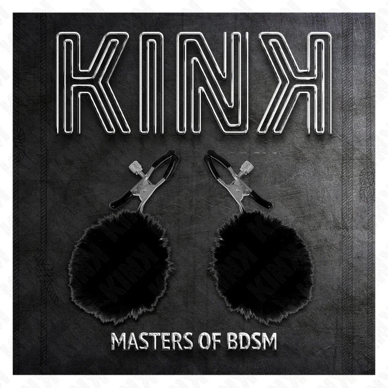 KINK - PINZAS PARA PEZONES CON POMPÓN NEGRO 6 CM - Nuvica