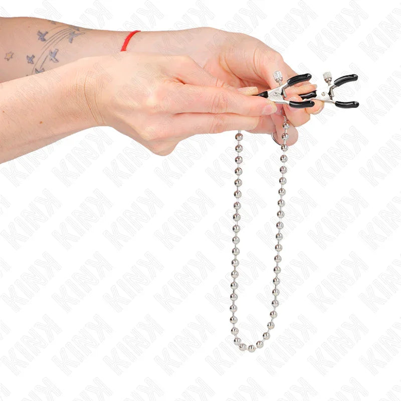 KINK - PINZAS PARA PEZONES CON CADENA DE BOLAS 30 CM - Nuvica