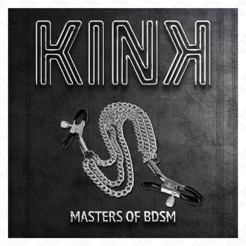 KINK - PINZAS PARA PEZONES CON TRIPLE CADENA PLATEADO 20/23/28 CM - Nuvica