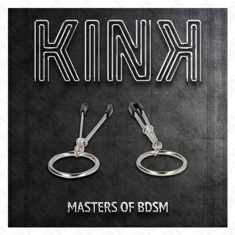 KINK - PINZAS PARA PEZONES FINA CON ARO PLATEADO 7 CM - Nuvica
