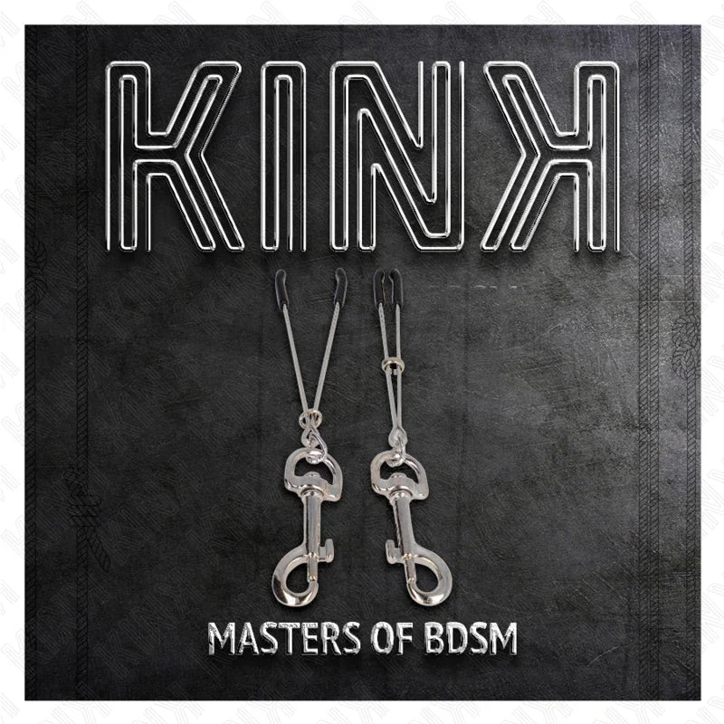 KINK - PINZAS PARA PEZONES FINA CON GANCHO PLATEADO 7 CM - Nuvica