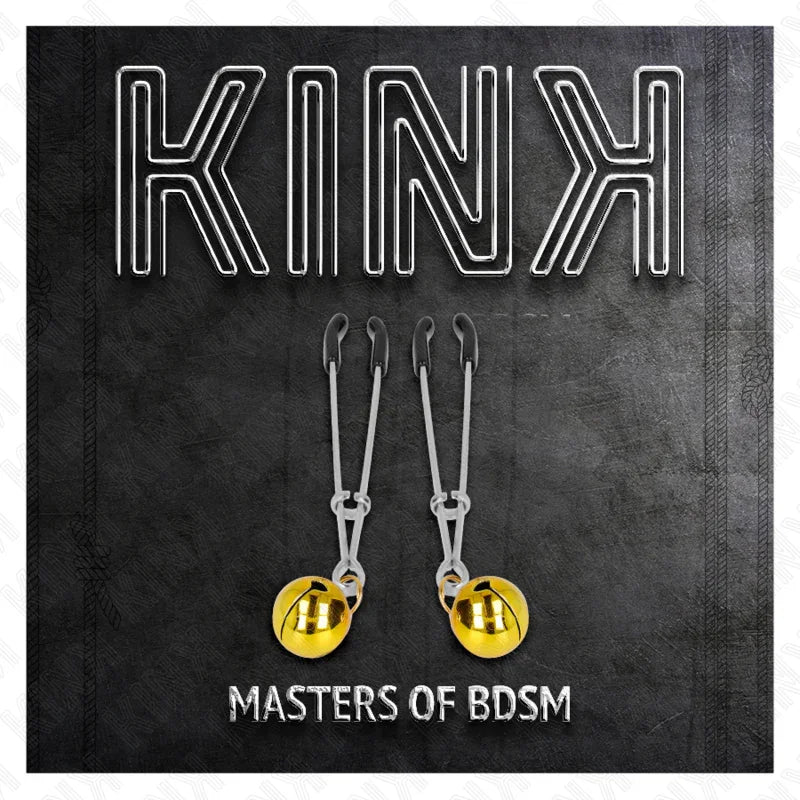 KINK - PINZAS PARA PEZONES FINA CON CASCABEL DORADO 7 CM - Nuvica