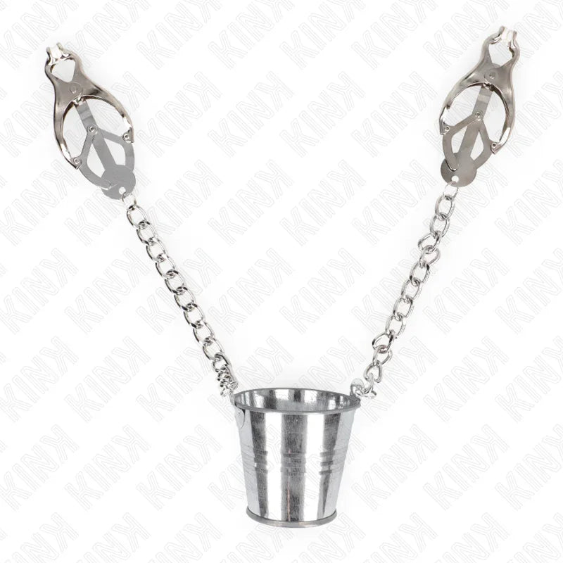 KINK - PINZAS PARA PEZONES CON CUBO PLATEADO - Nuvica