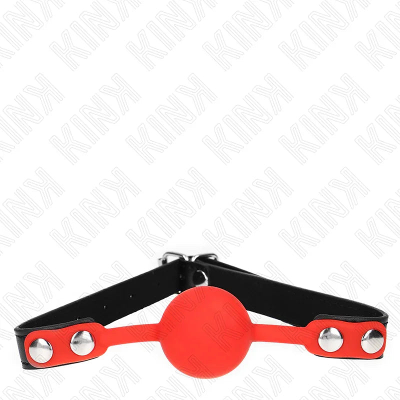 KINK - MORDAZA DE BOLA 4 CM DE SILICONA ROJA 60 x 2 CM - Nuvica