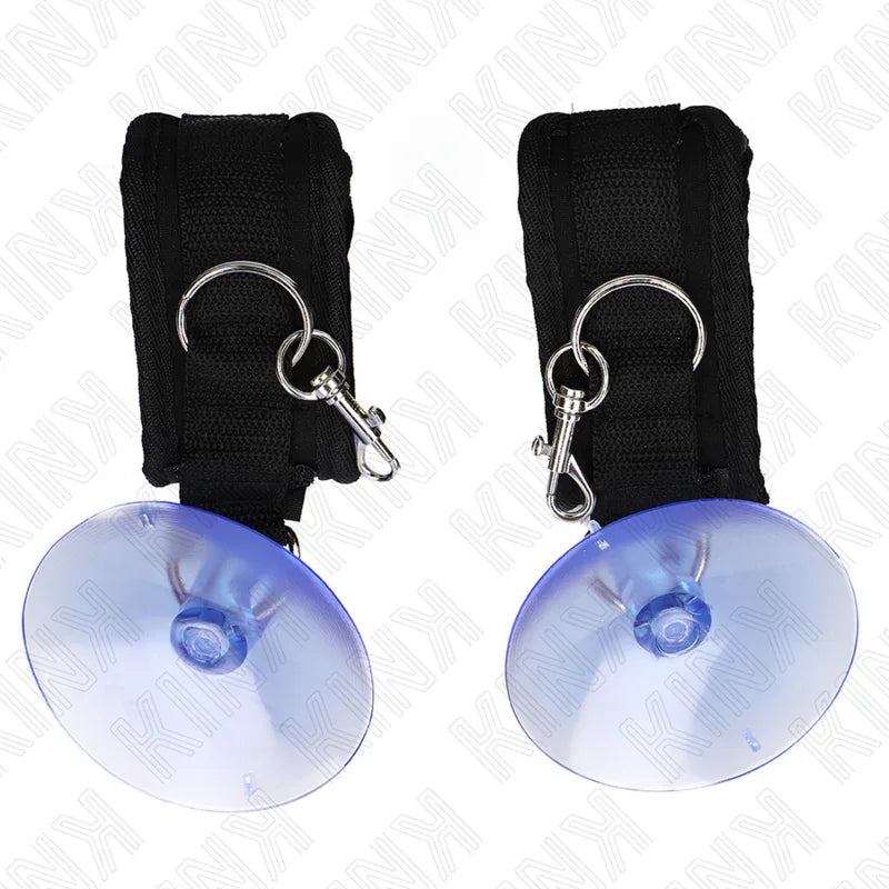 KINK - MUÑEQUERAS CON VENTOSA NEGRO AJUSTABLE 29-40 CM X 5 CM - Nuvica