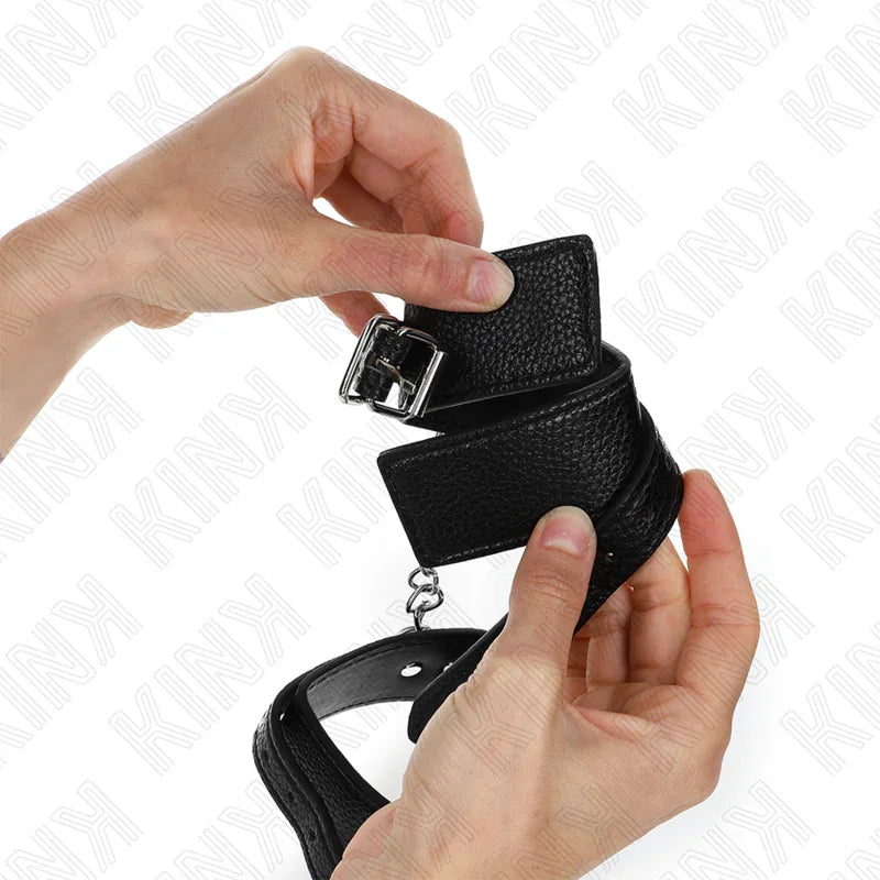 KINK - MUÑEQUERAS ESTILO SERPIENTE NEGRO AJUSTABLE 20-28 CM X 5.4 CM - Nuvica