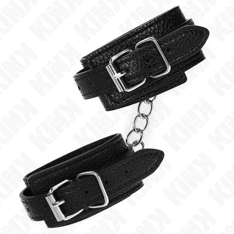 KINK - MUÑEQUERAS ESTILO SERPIENTE NEGRO AJUSTABLE 20-28 CM X 5.4 CM - Nuvica