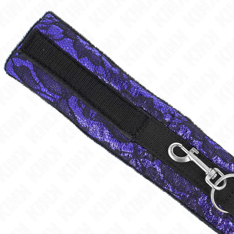 KINK - COLLAR CON CORREA 105 CM CORTO DE ENCAJE DE TERCIOPELO CON RIBETE DE NAILON 44 X 5.5 CM - Nuvica