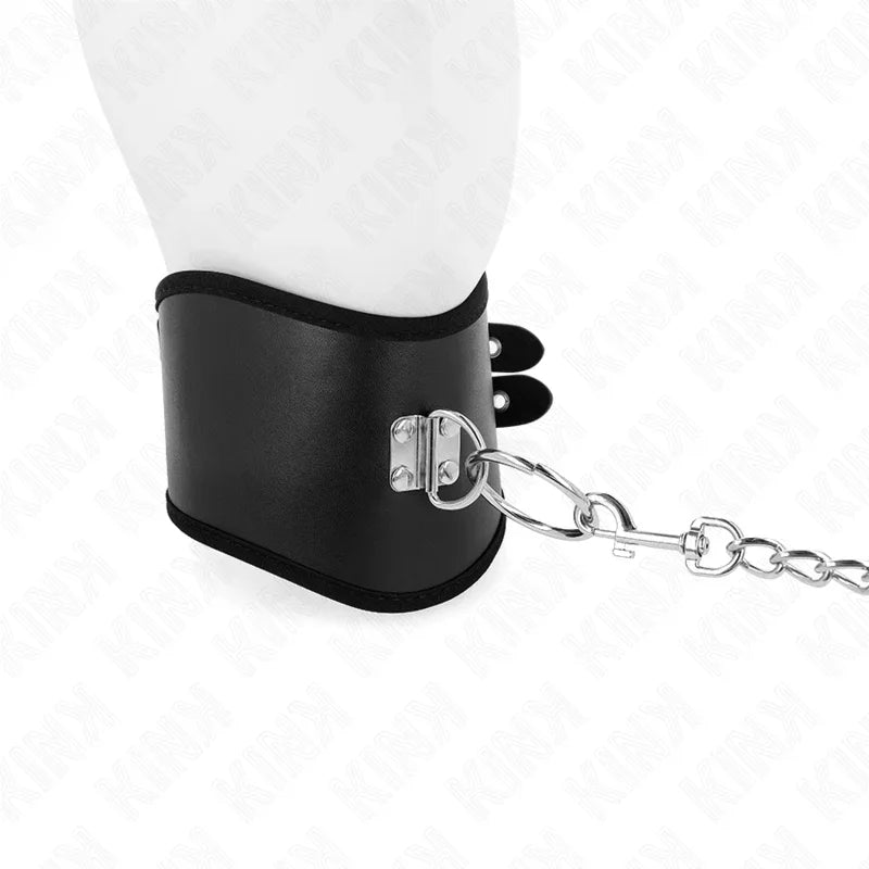 KINK - COLLAR CON CORREA 65 CM ANCHO NEGRO AJUSTABLE 40-55 CM X 10 CM - Nuvica