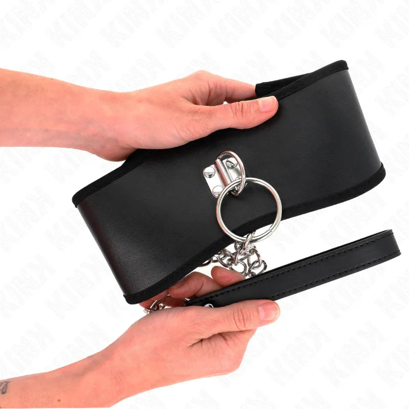 KINK - COLLAR CON CORREA 65 CM ANCHO NEGRO AJUSTABLE 40-55 CM X 10 CM - Nuvica