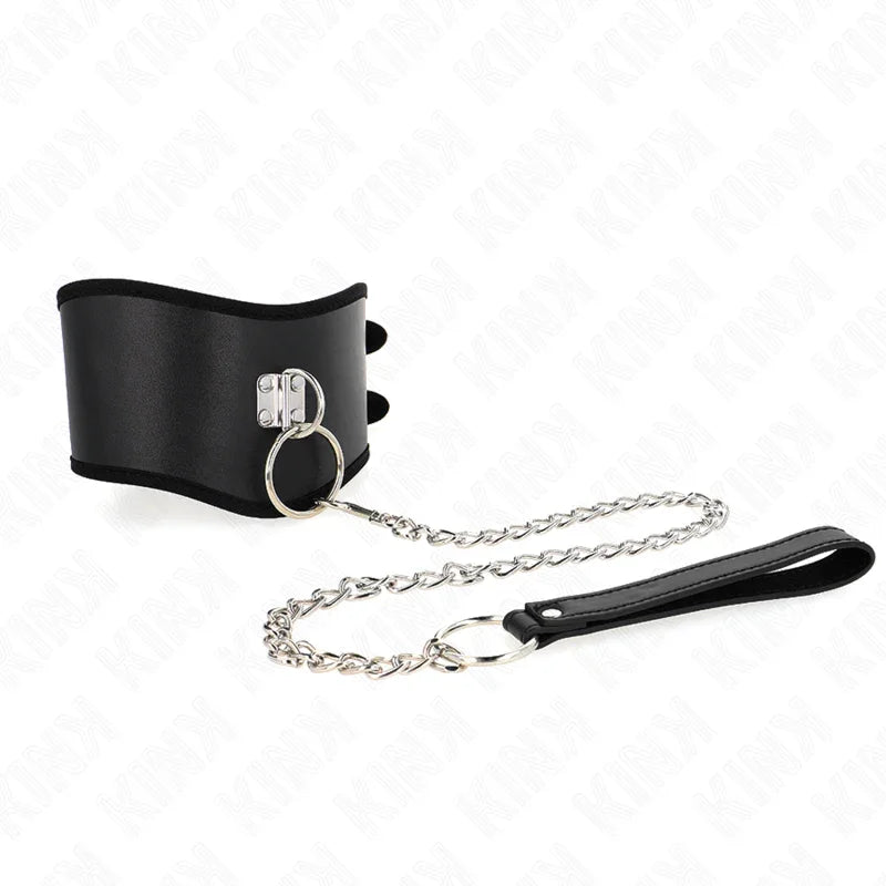 KINK - COLLAR CON CORREA 65 CM ANCHO NEGRO AJUSTABLE 40-55 CM X 10 CM - Nuvica