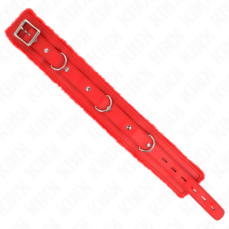 KINK - COLLAR CON CORREA 65 CM CON RESTRICCIONES ROJO AJUSTABLE 36-42 CM X 5.5 CM - Nuvica