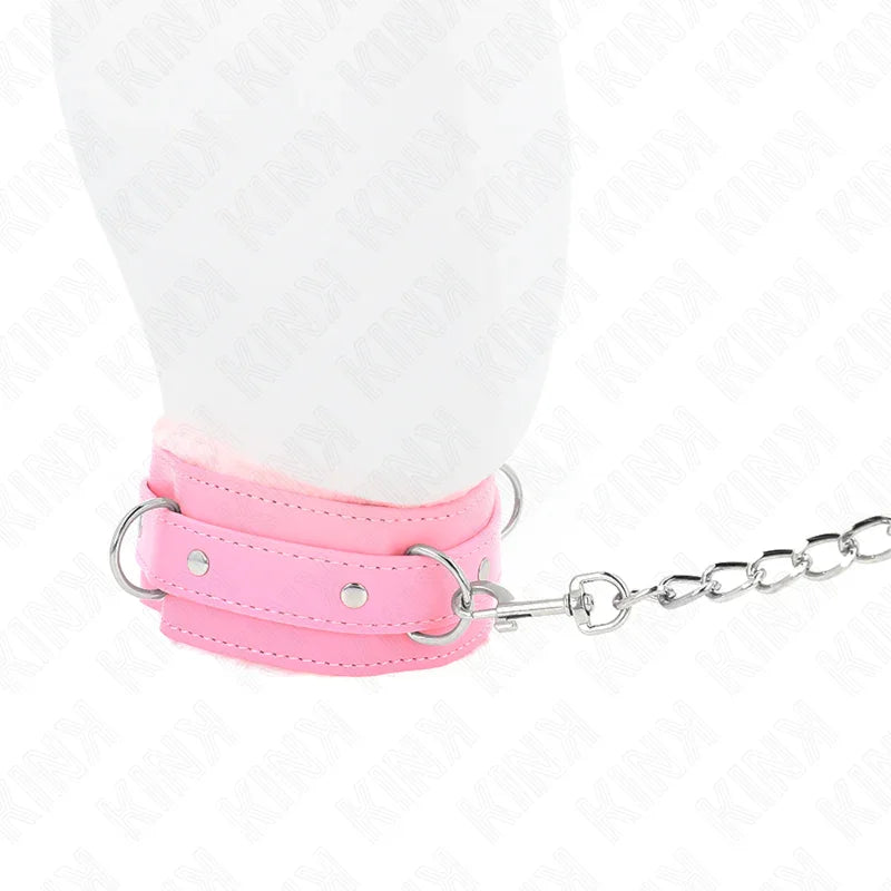 KINK - COLLAR CON CORREA 65 CM CON RESTRICCIONES ROSA AJUSTABLE 36-42 CM X 5.5 CM - Nuvica
