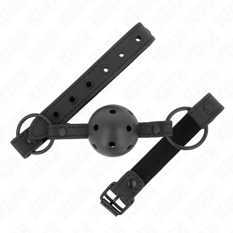 KINK - MORDAZA DE BOLA 4.5 CM DE NEOPRENO 63.5 X 2 CM AJUSTABLE 41 X 59 CM - Nuvica