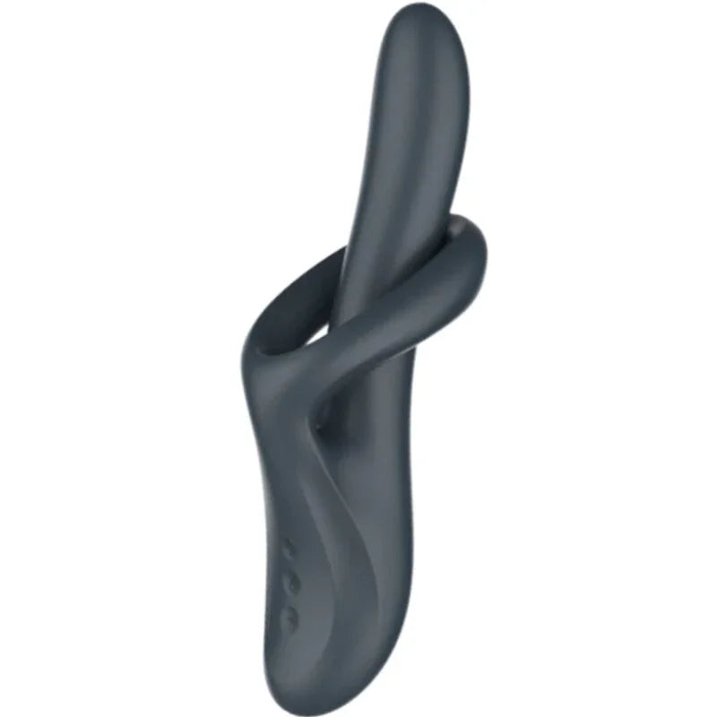 SATISFYER - HEAT FLEX 4 VIBRADOR EFECTO CALOR 12 VIBRACIONES GRIS - Nuvica