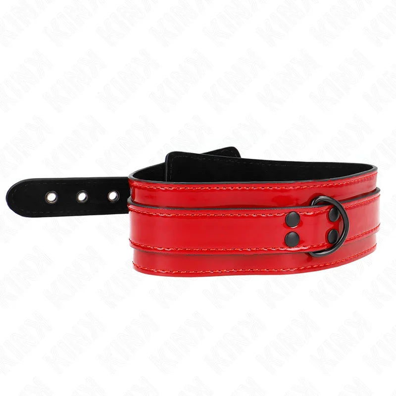 KINK - COLLAR AJUSTABLE ROJO VINO 37.5-49.5 CM X 5 CM - Nuvica
