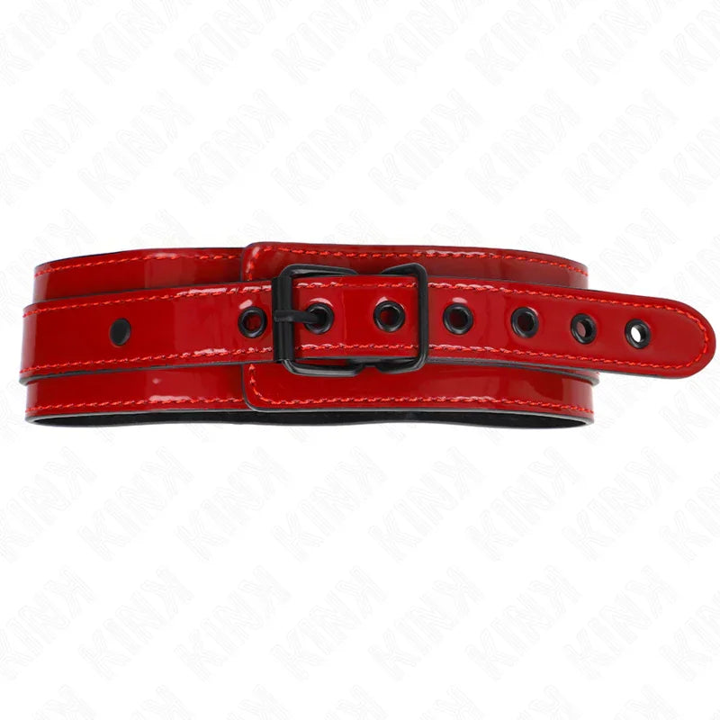 KINK - COLLAR AJUSTABLE ROJO VINO 37.5-49.5 CM X 5 CM - Nuvica